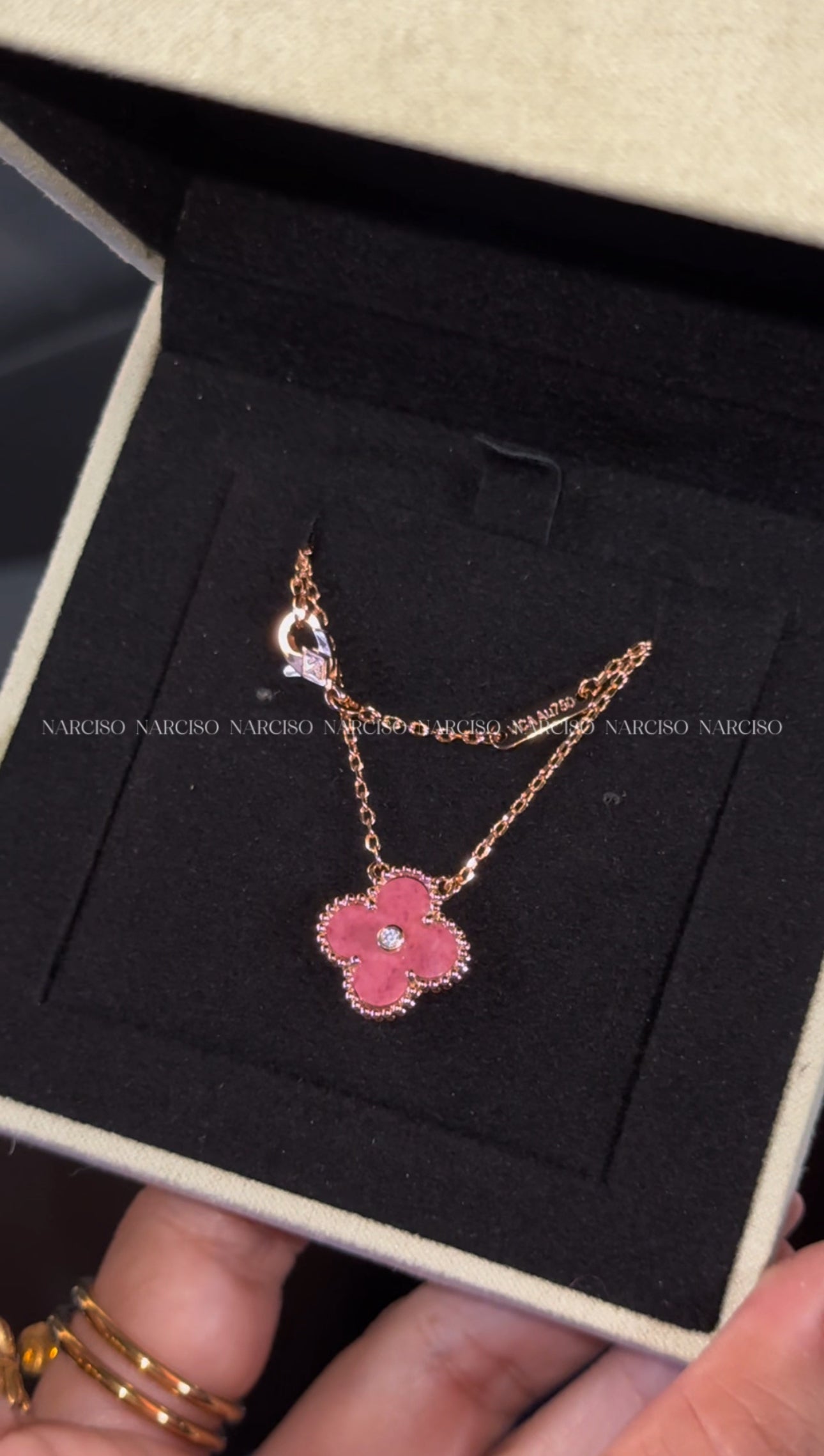 Collar VC rosa con empaque