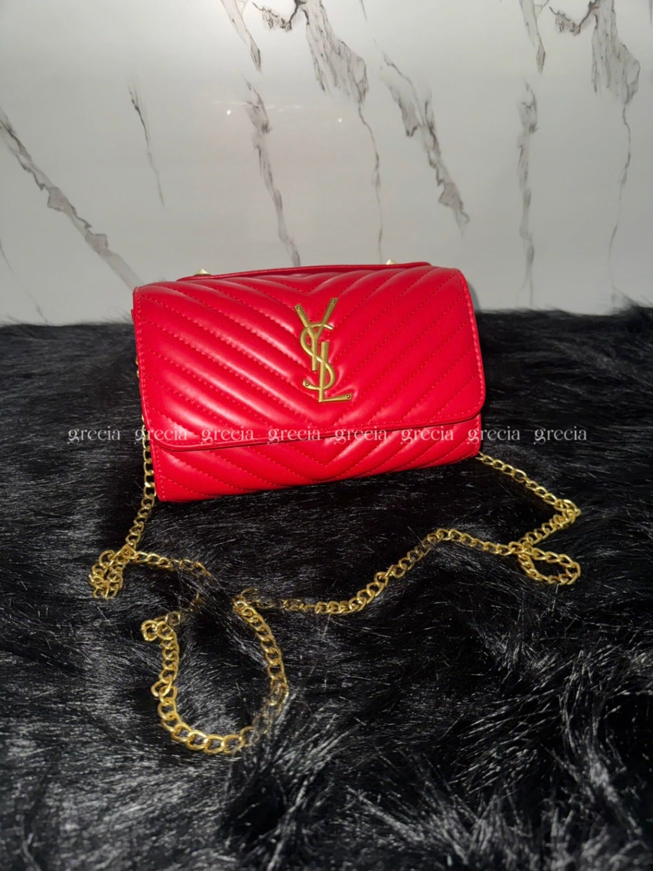 YSL rojo con dorado
