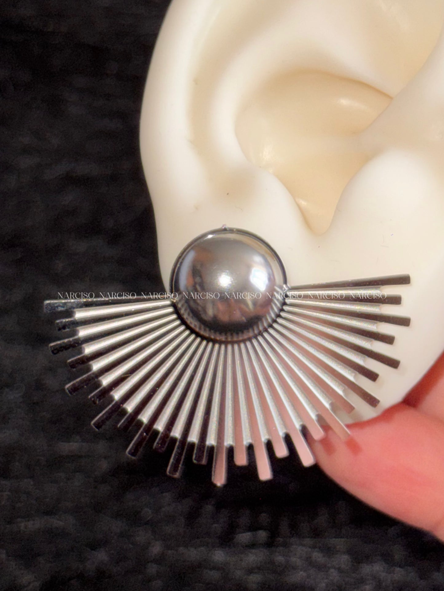 Aretes plateados