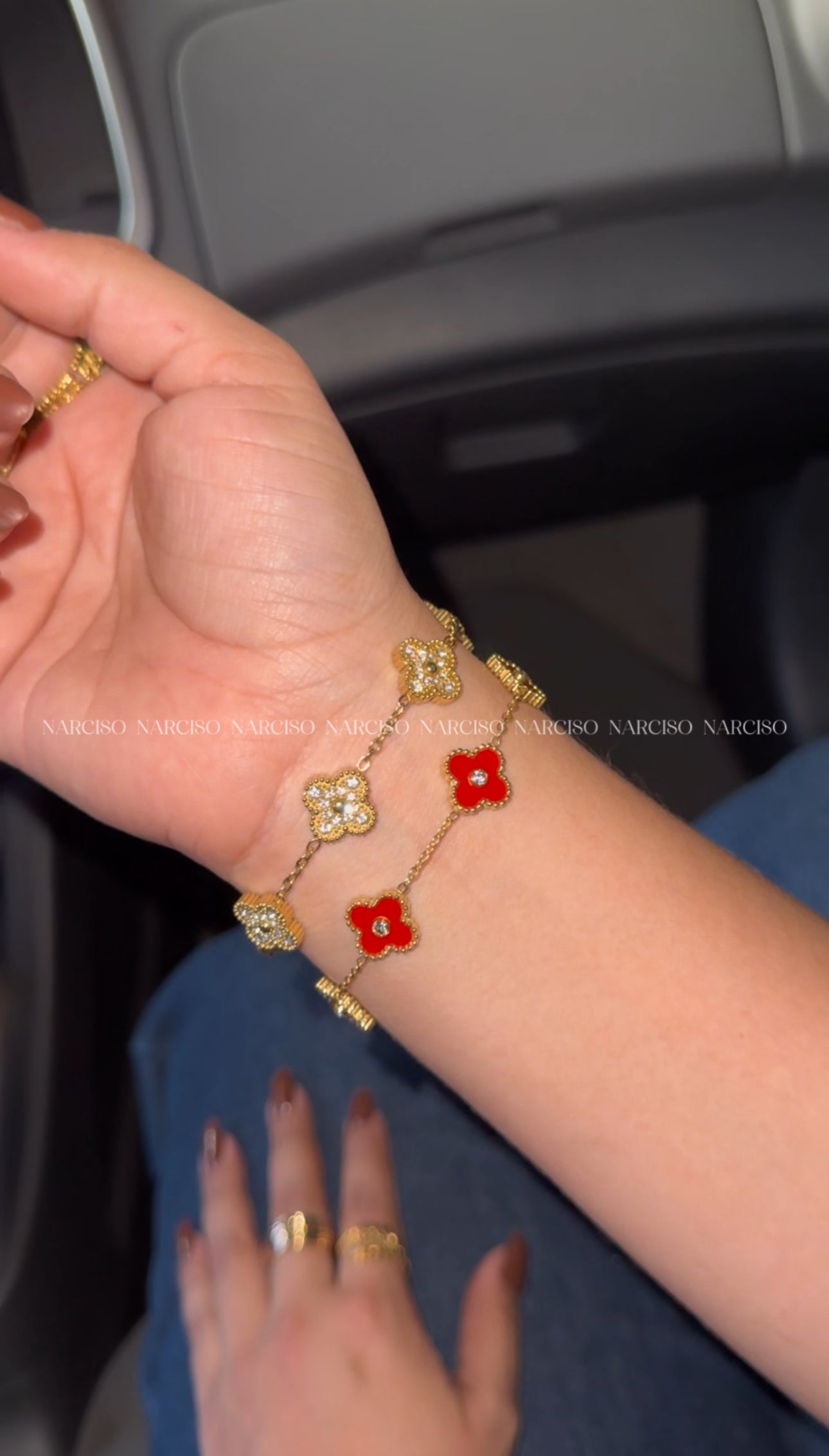 VC roja dorado circonitas