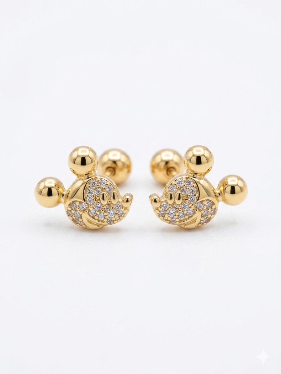 Aretes pequeños Mickey Mouse