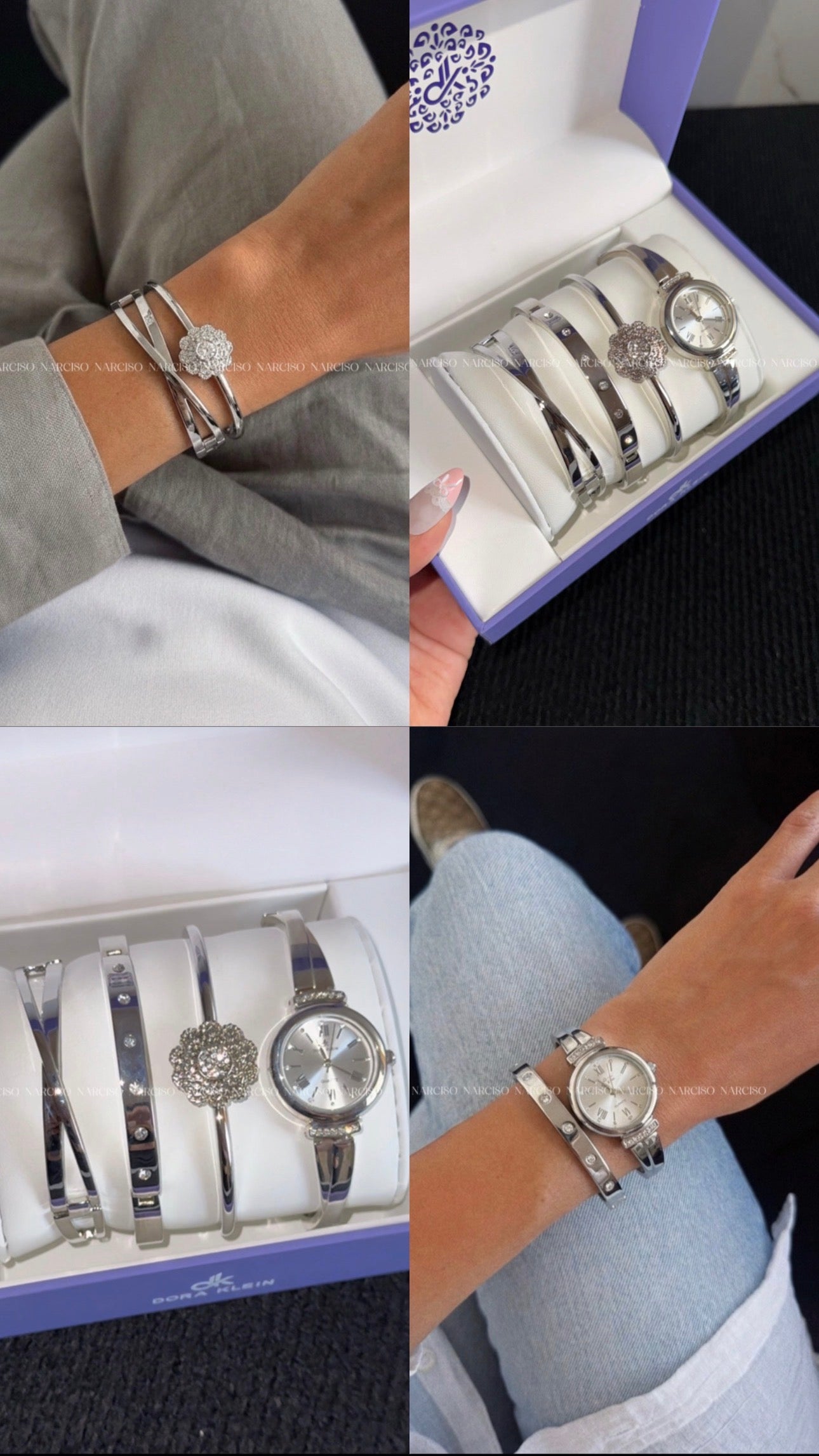 Set cuarteto en plateado