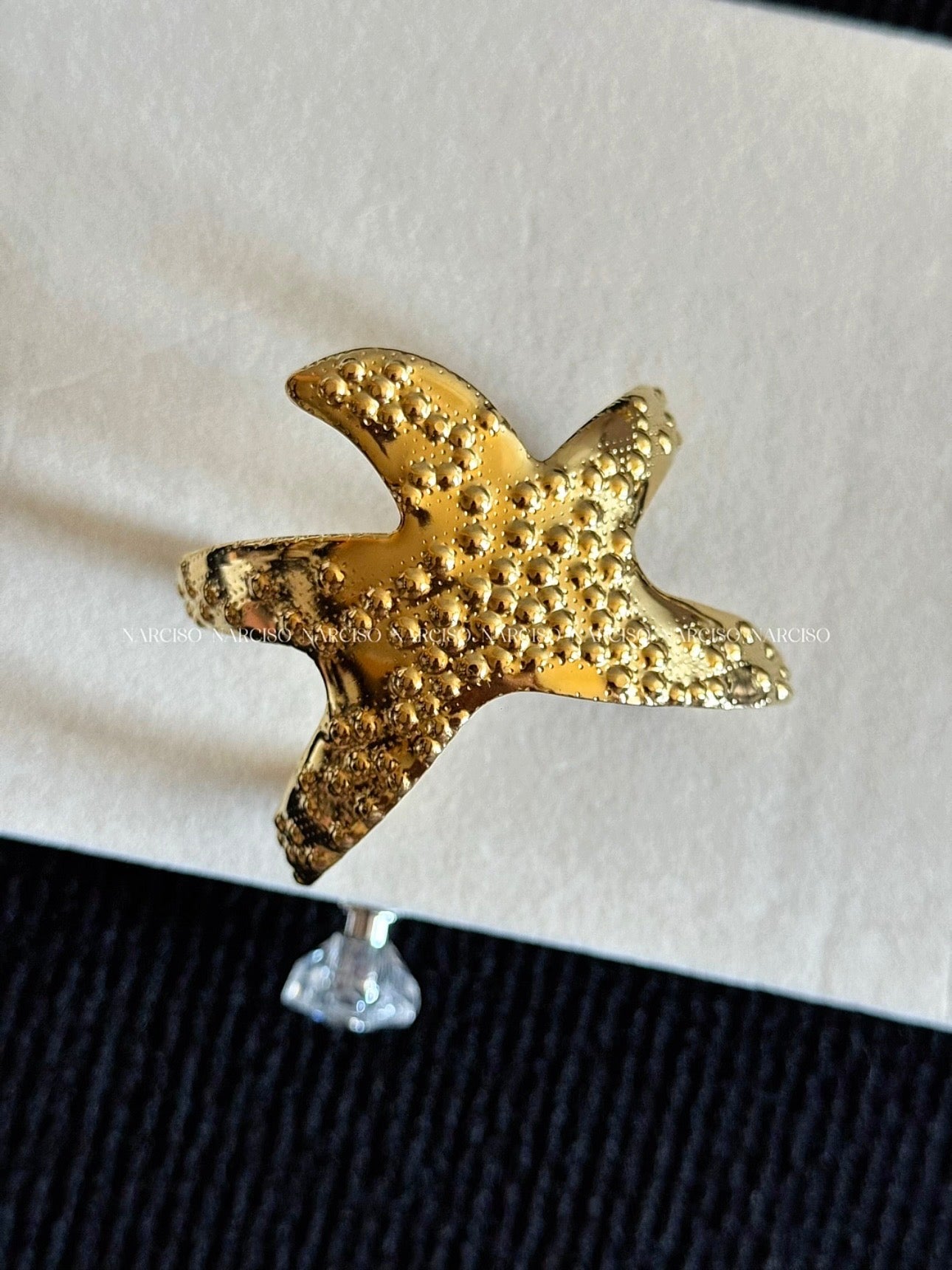Brazalete estrella de mar dorada