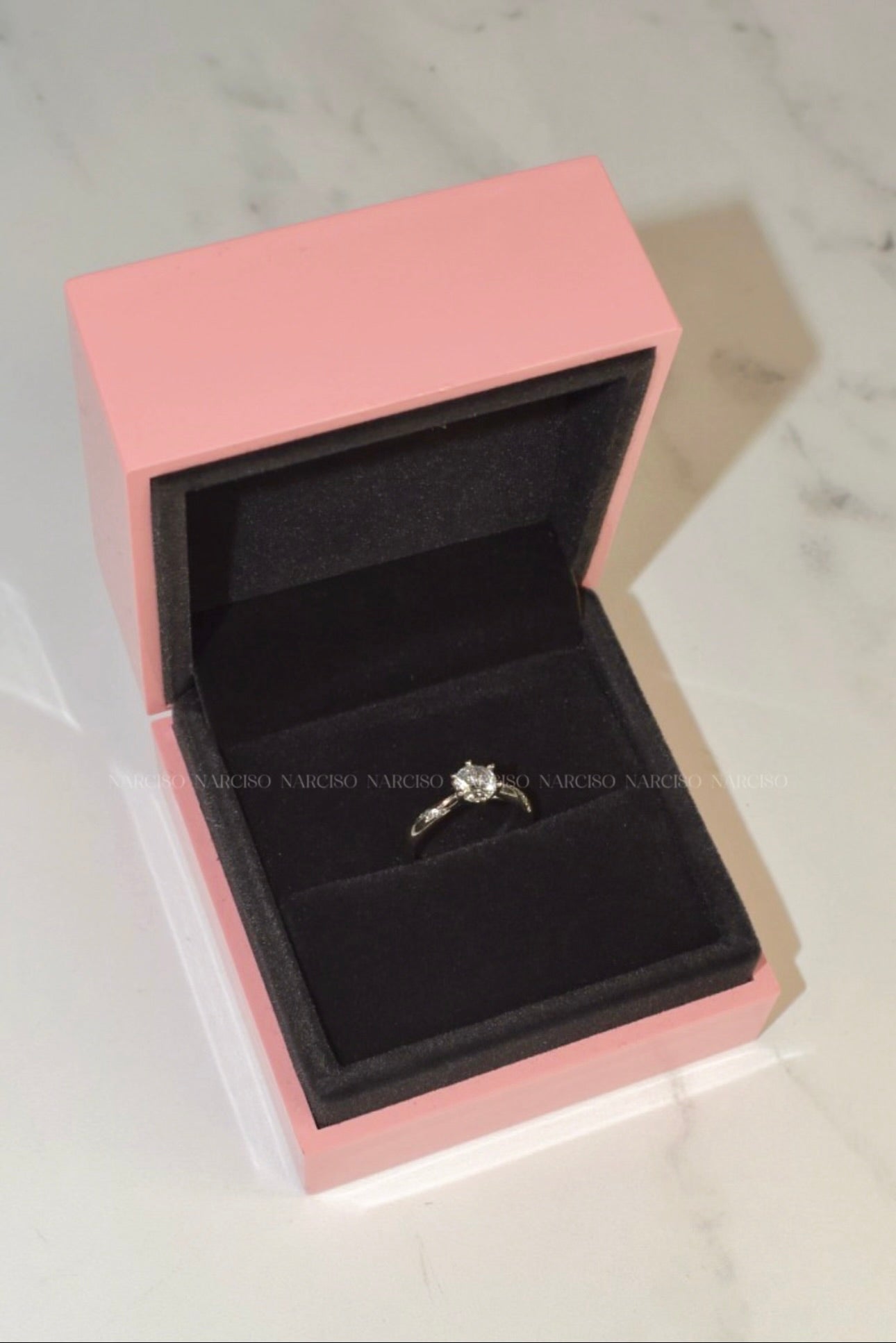 Anillo promesa plateado