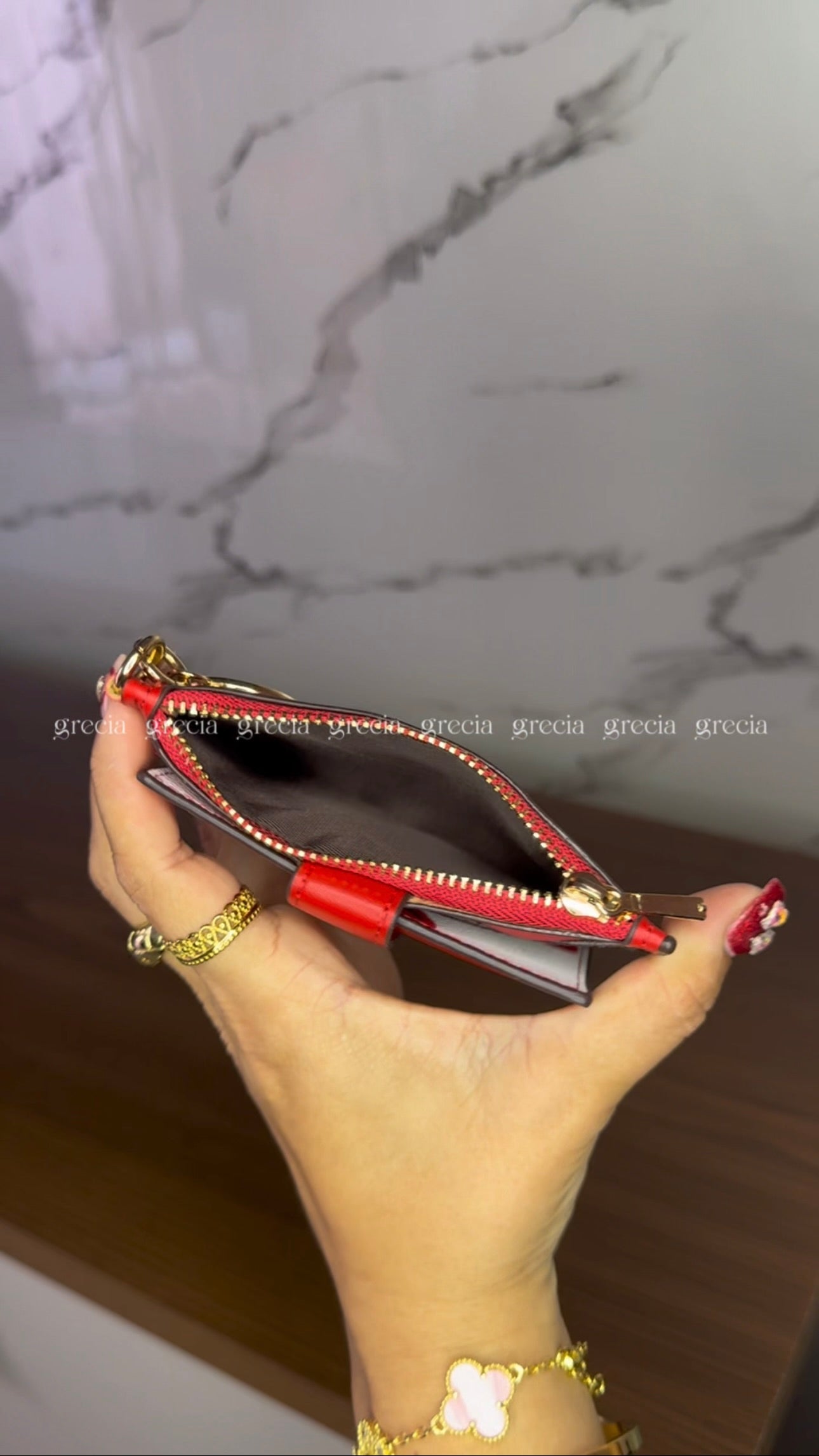 Tarjetero Coach Cherry