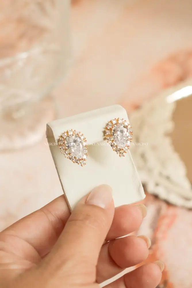 Amanda Shiny Studs Aretes