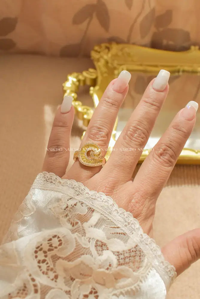 Anillo Circonitas Amarillas Anillos