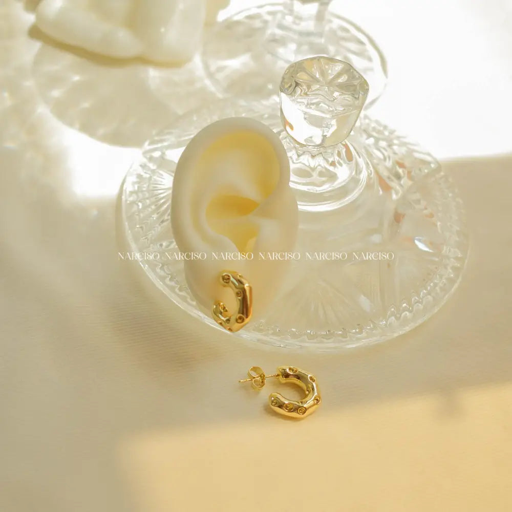 Argollas Con Lunares Aretes