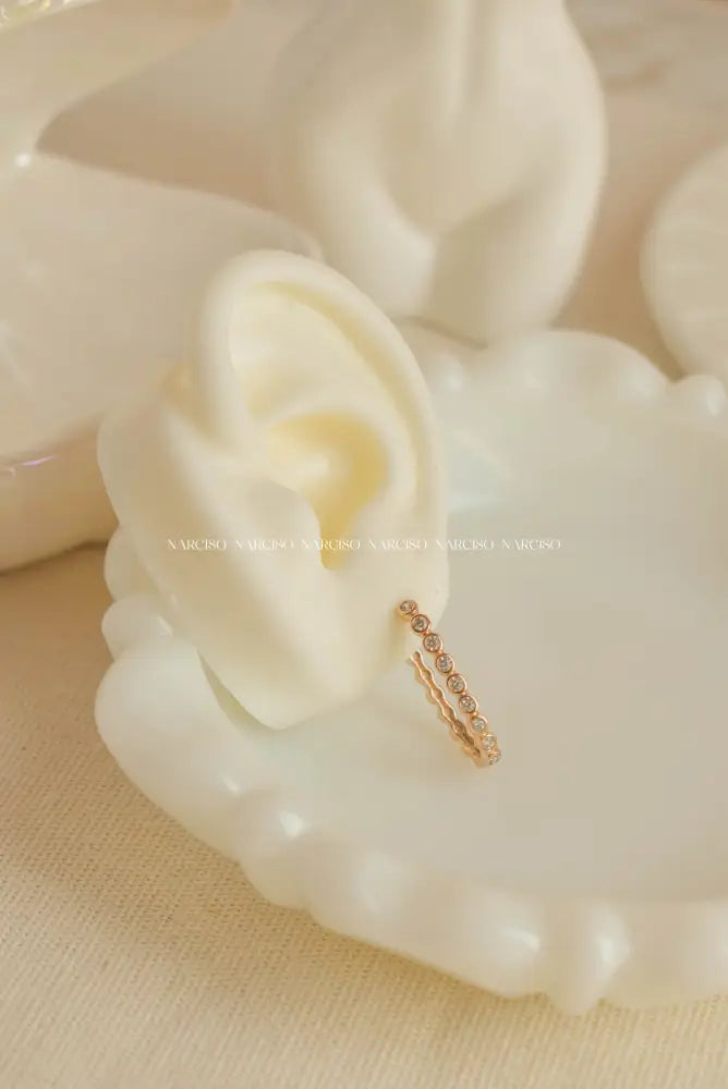 Argollas Ovaladas Con Circonitas Aretes