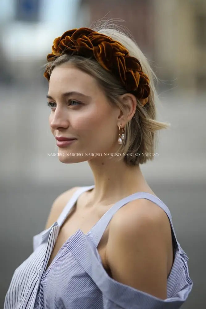 Diadema Gruesa Trenzada Cabello