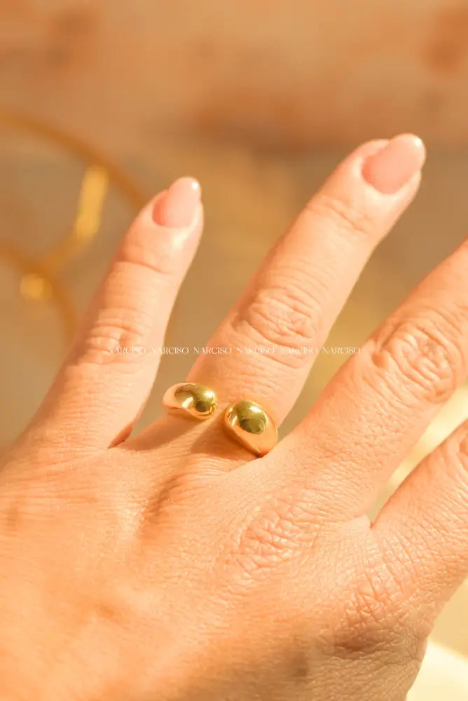 Open Double Ball Ring Anillos