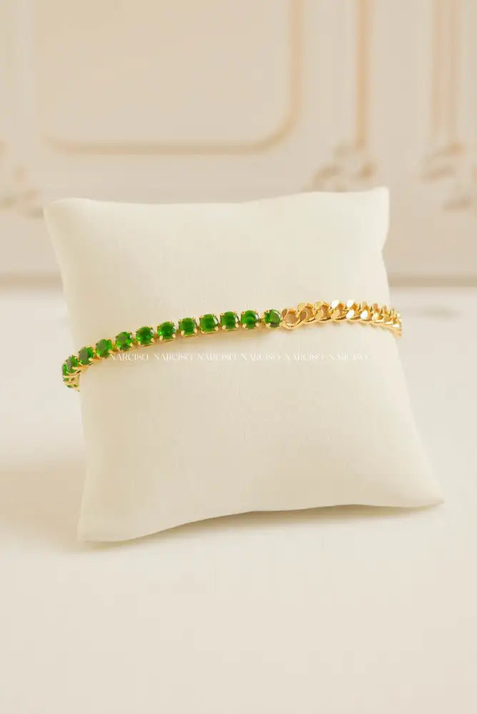 Pulsera Cubana Y Verde