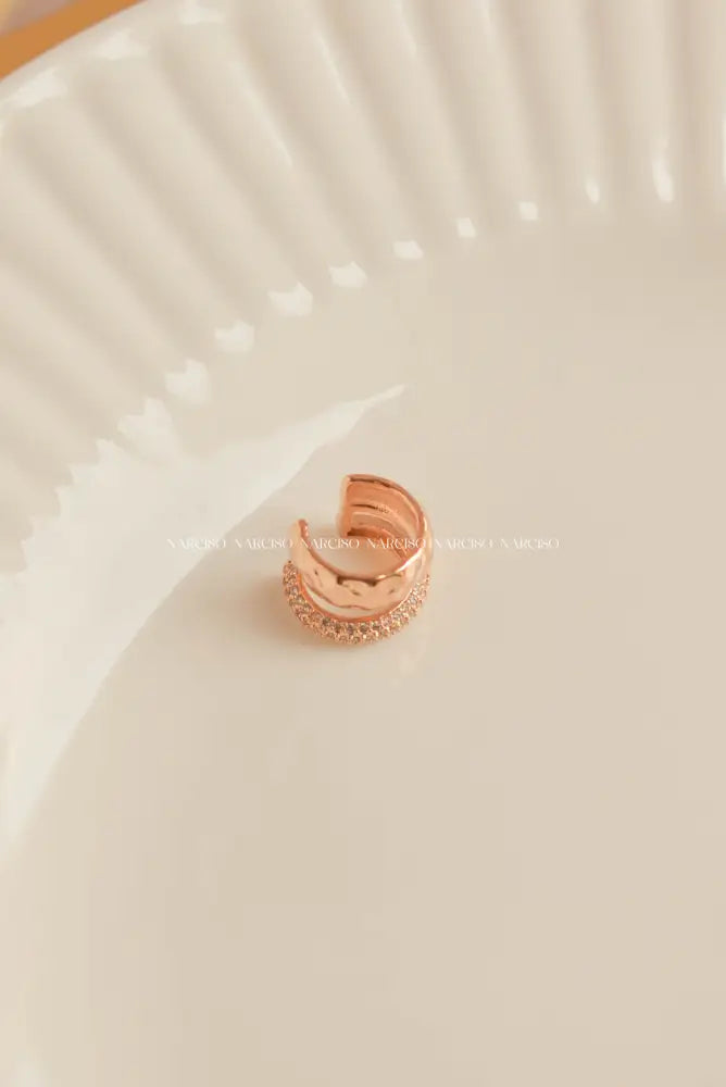 Rosegold Doble Earcuff Falsos