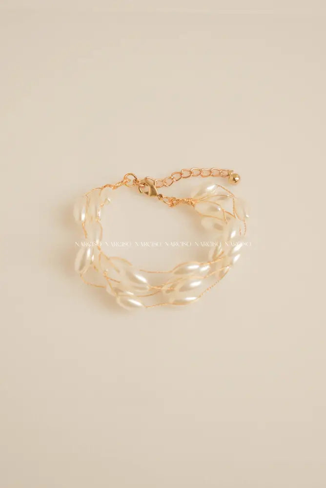 Set Collar Y Pulsera De Perlas