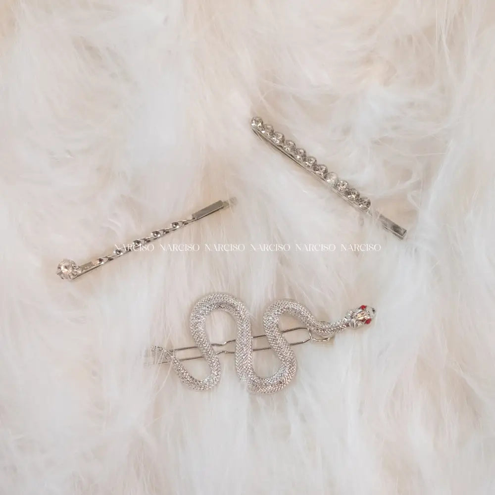 Set De Ganchos Dorados Cabello