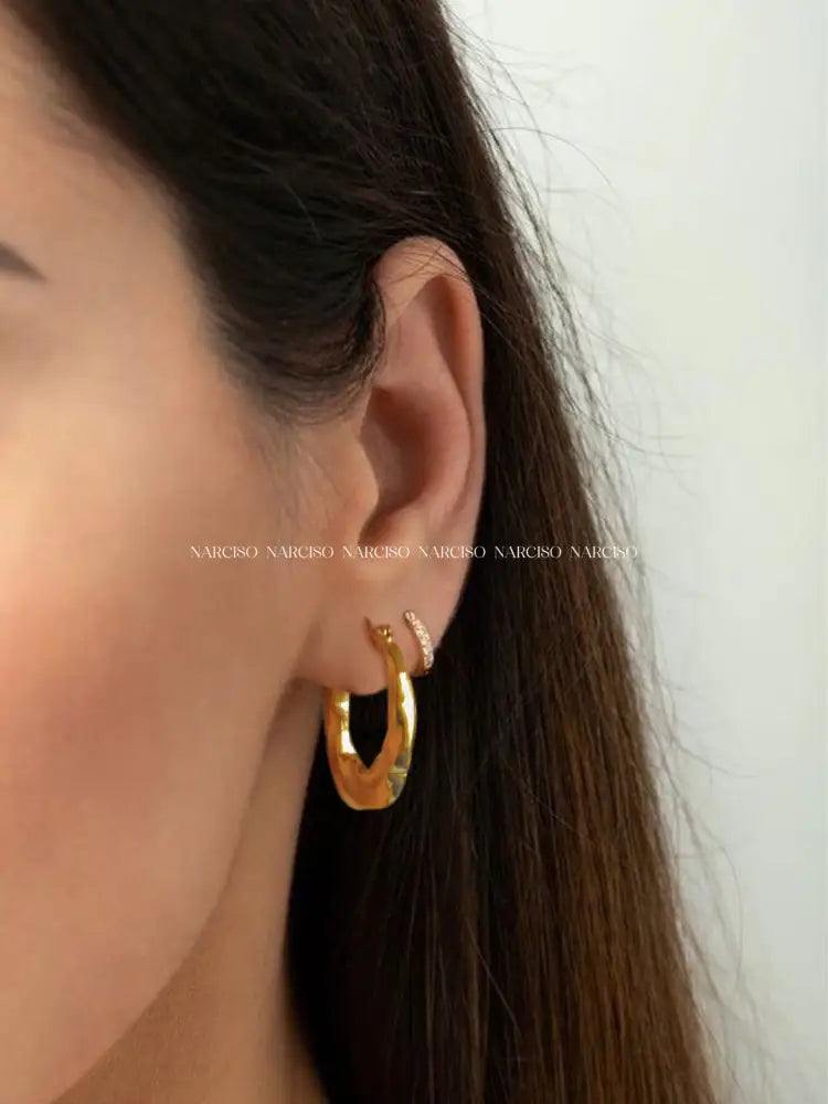 Sunburst Hoops Aretes