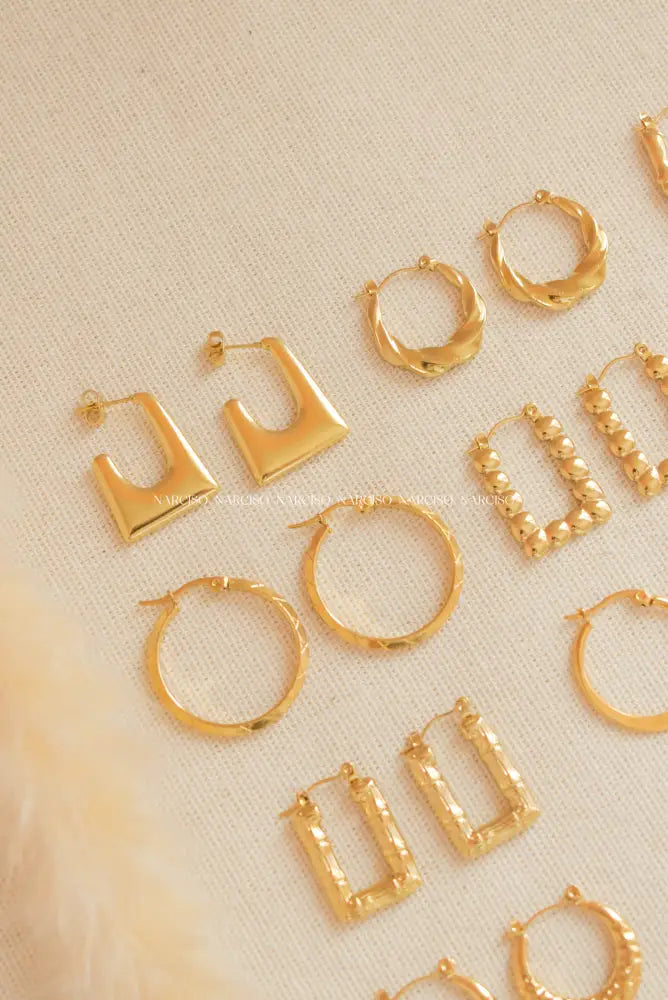 Sunburst Hoops Aretes