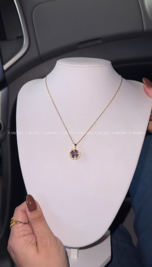 Collar morado antiestrés giratorio