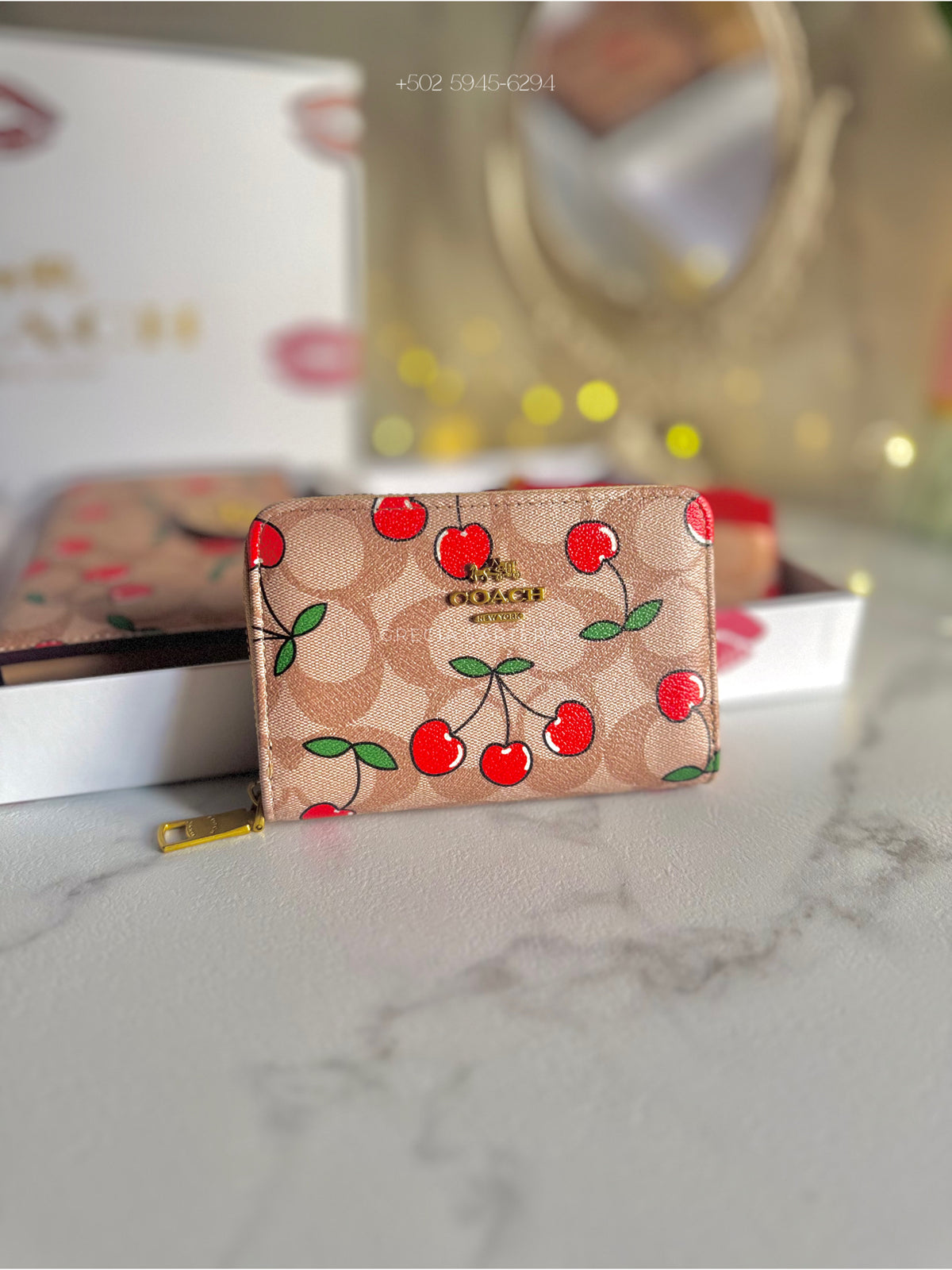 Set Coach café rojo