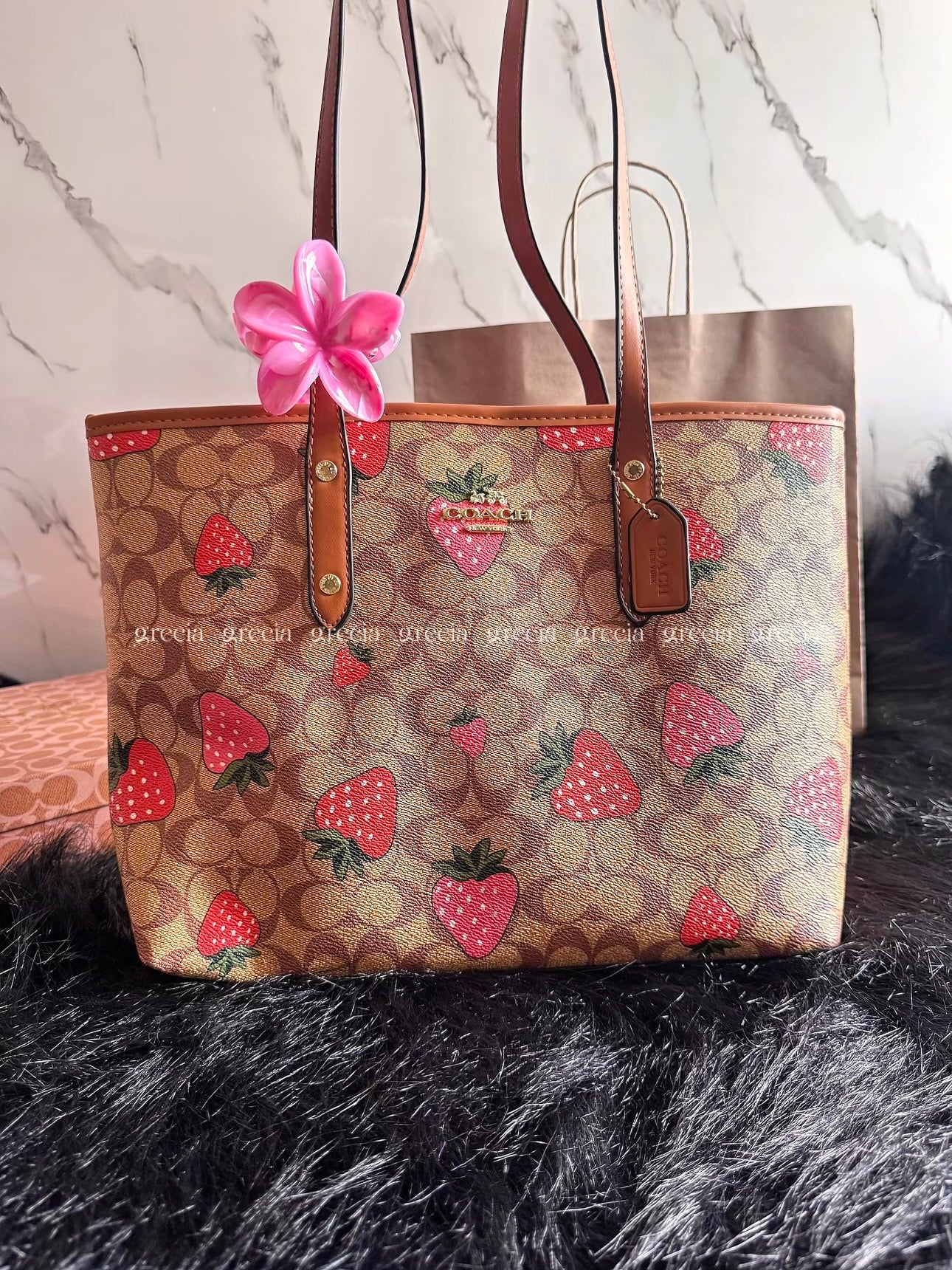 Tote Coach fresa