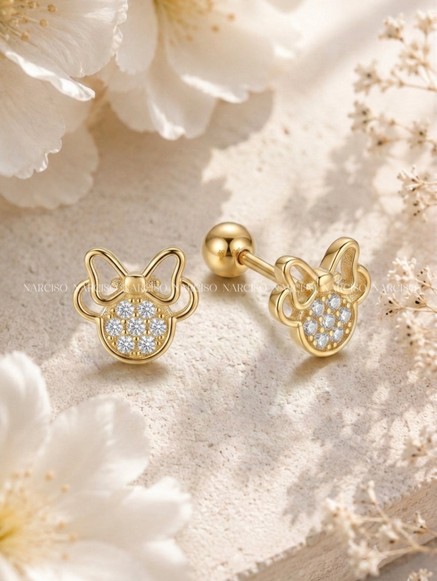 Aretes pequeños Minnie Mouse