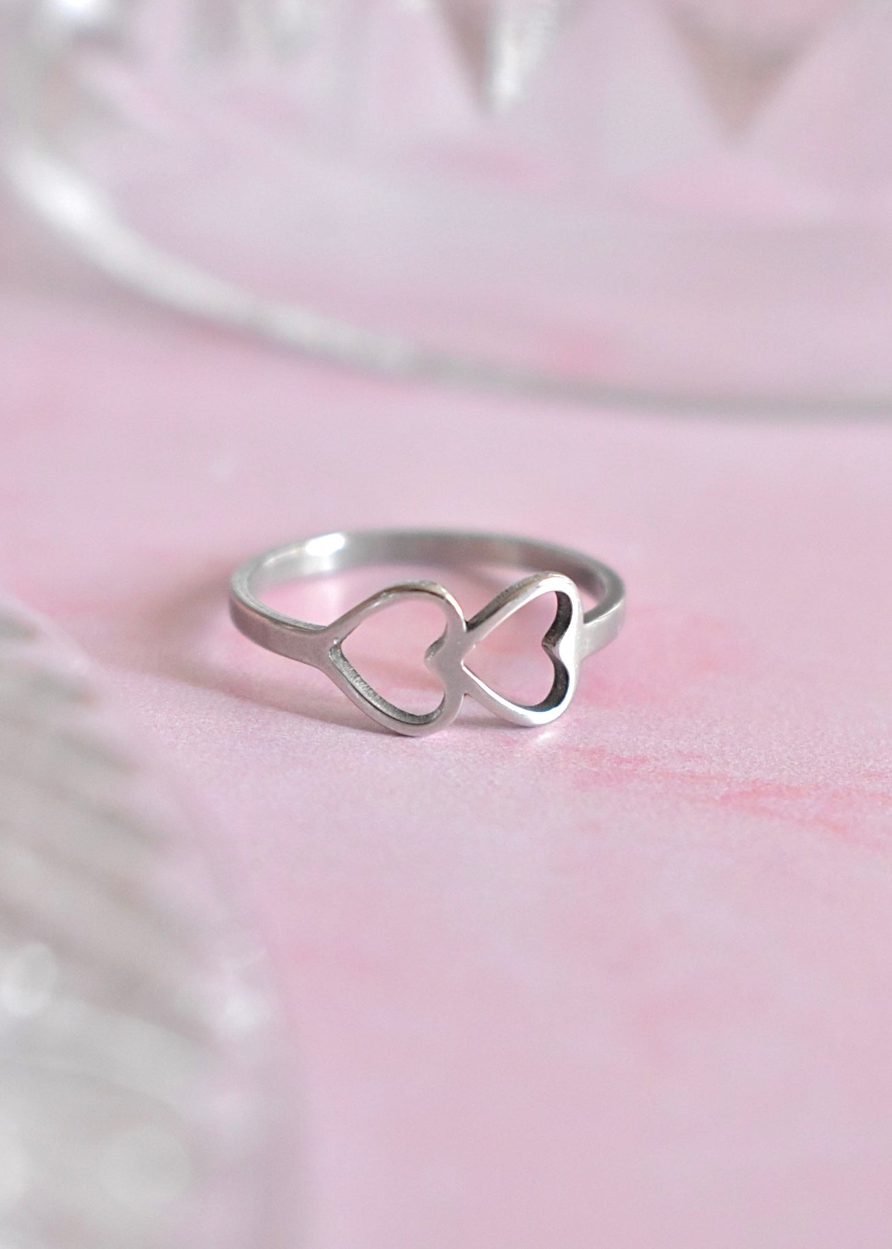 Anillo doble corazón