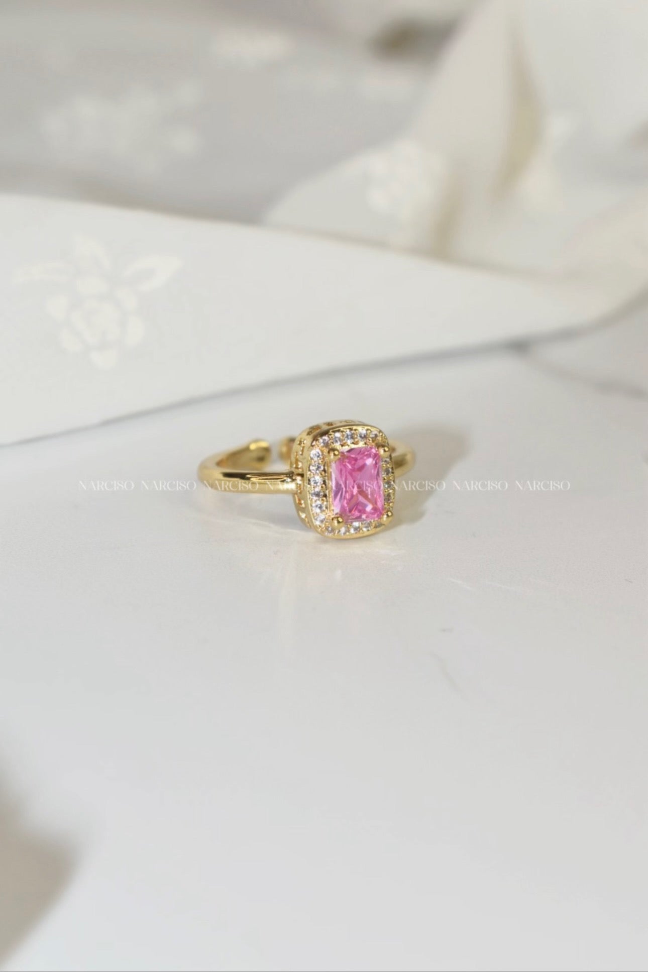 Anillo promesa rosado