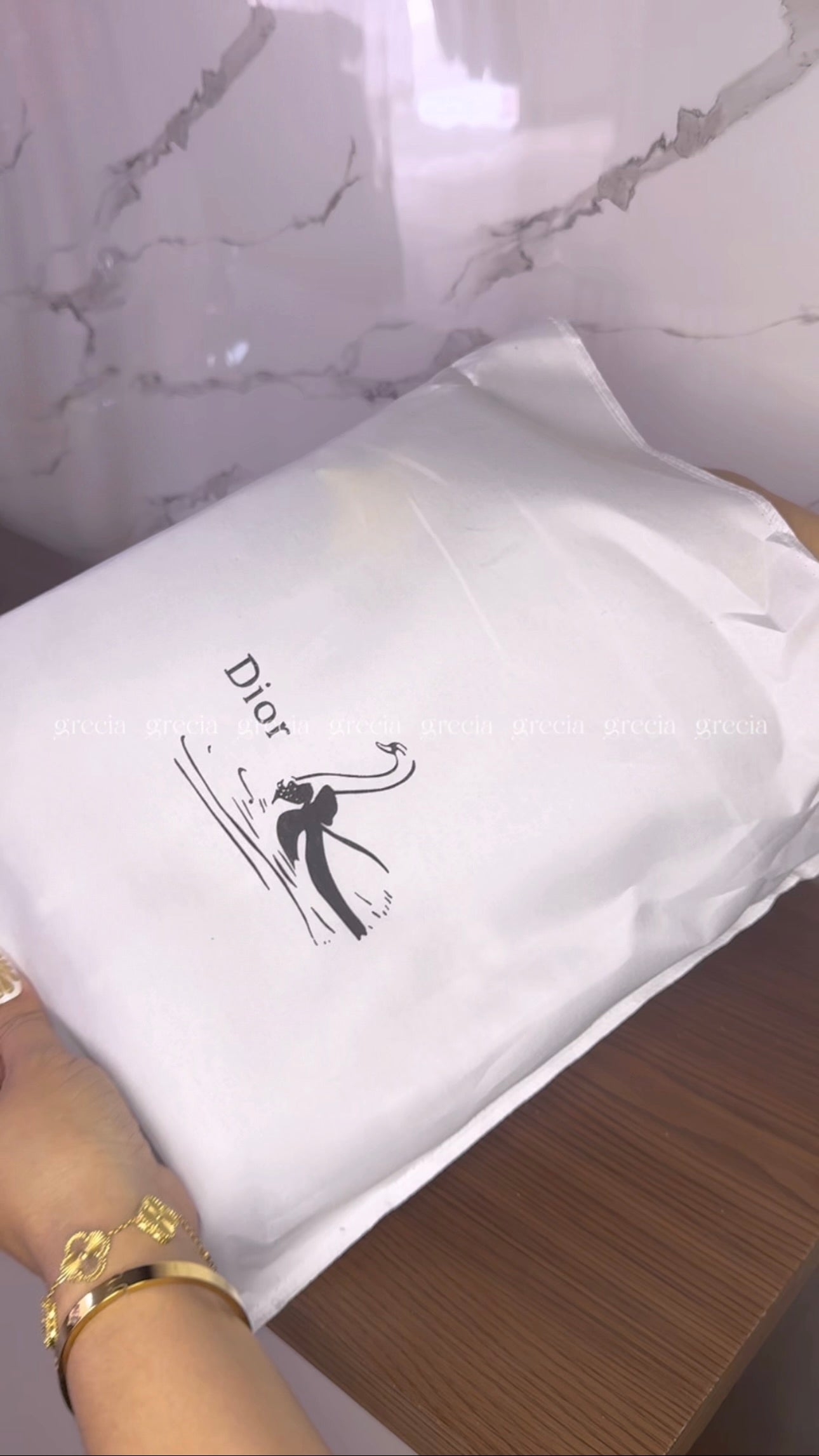 Dior Tote gris pequeña