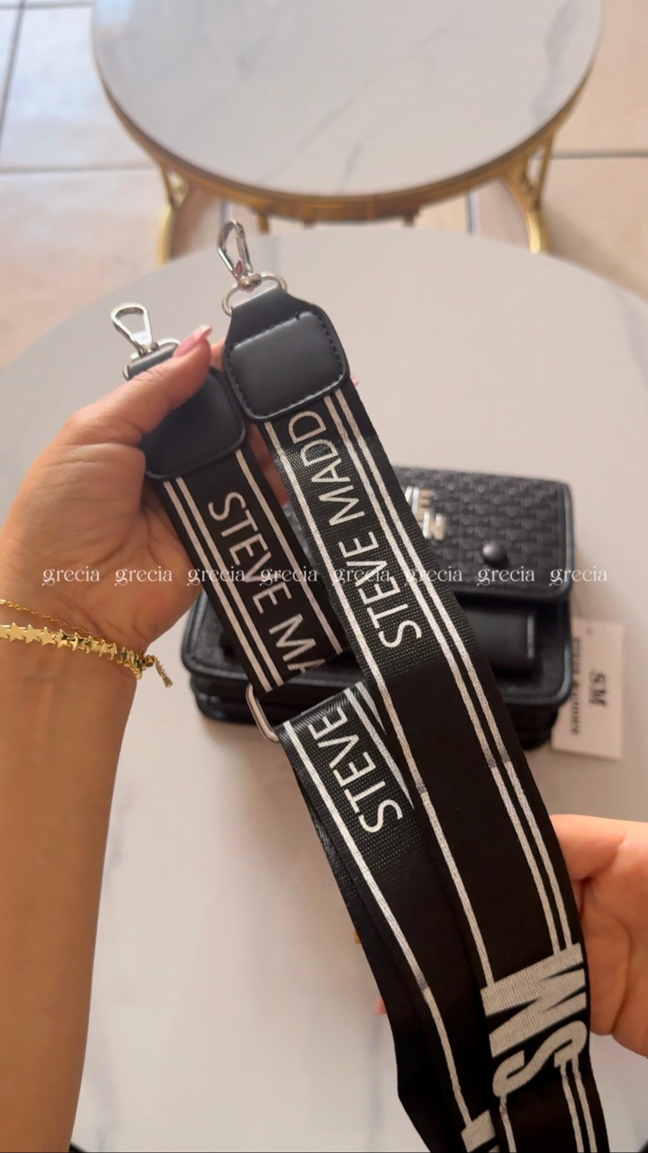 Steve Madden negra con plateado