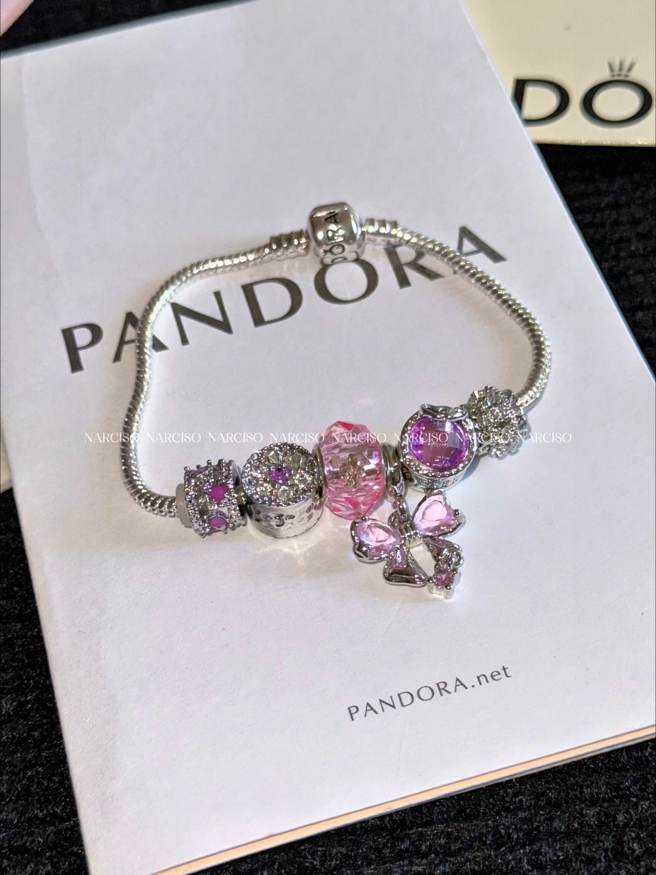 Pandora coquette lila y rosa