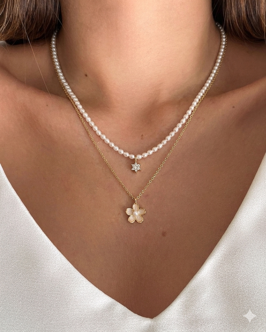 Flores y perlas