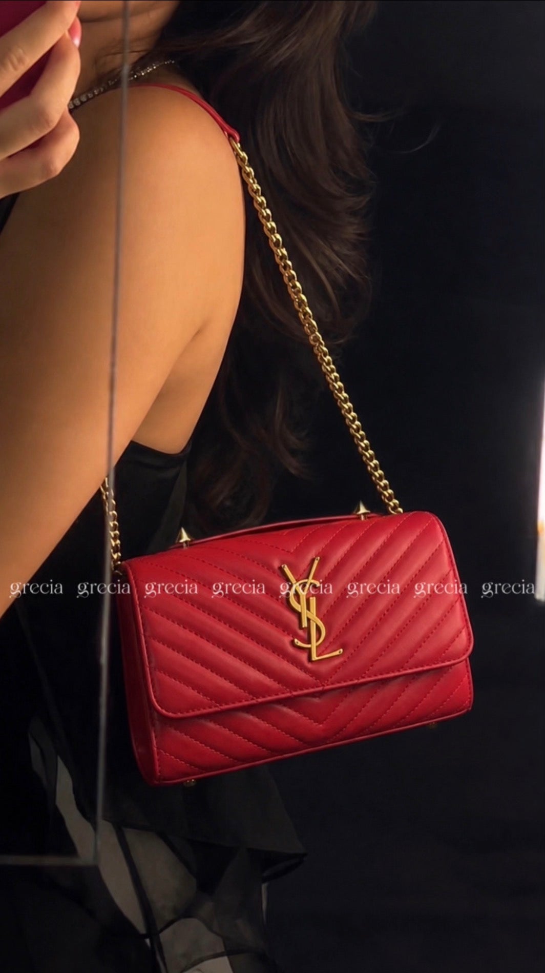 YSL rojo con dorado