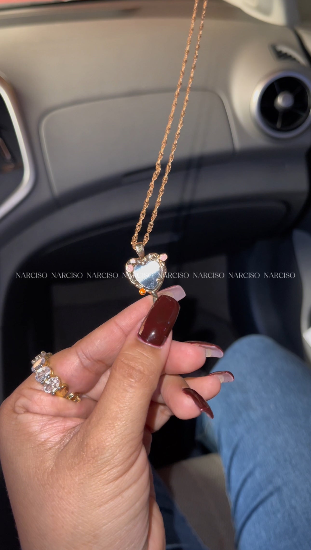 Collar espejo dorado Barbie