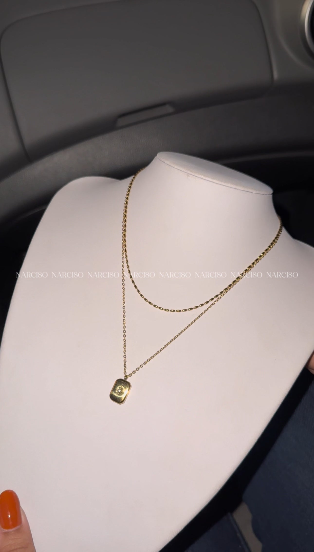 Collar doble con dije
