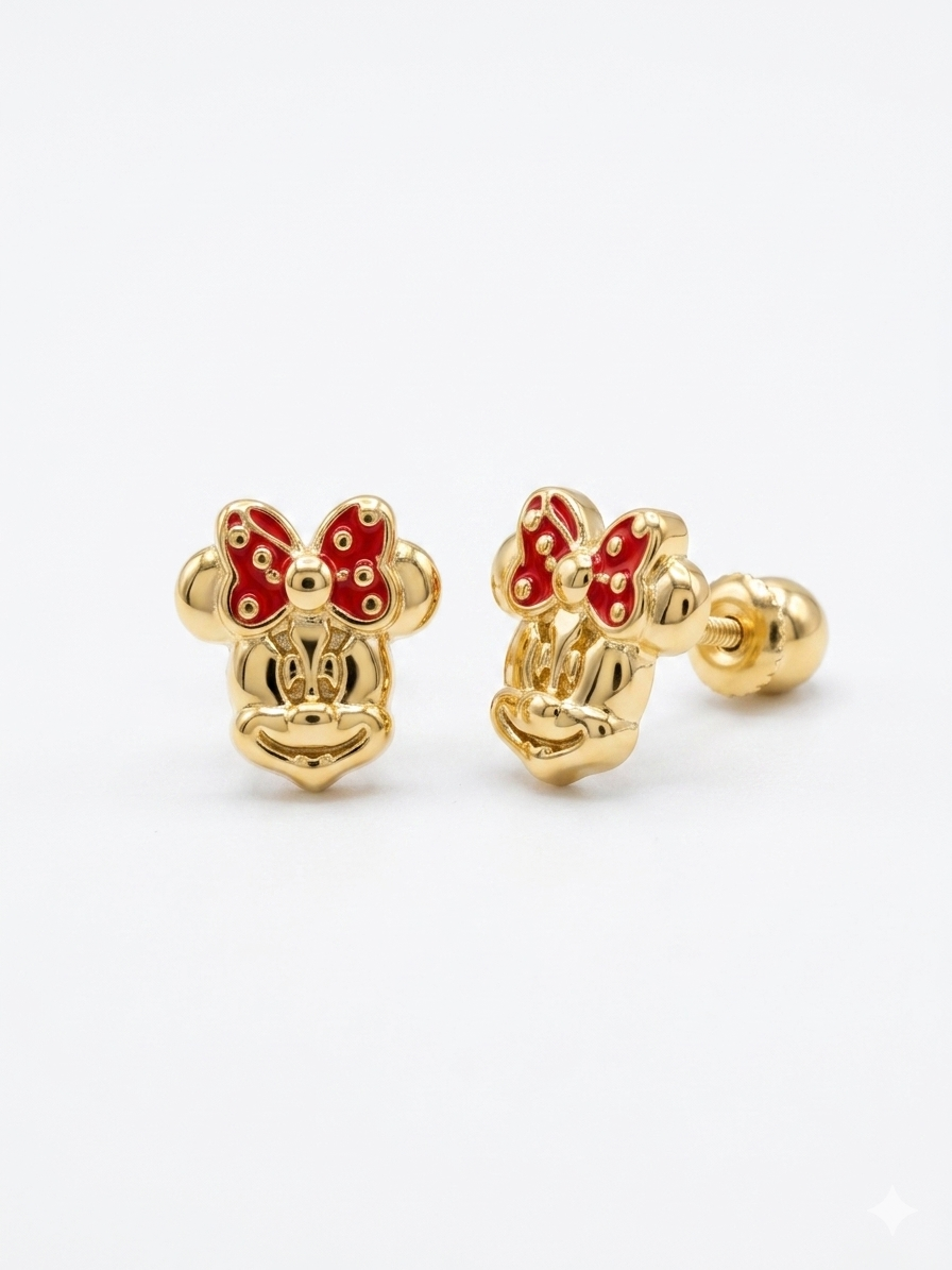 Aretes pequeños Minnie Mouse