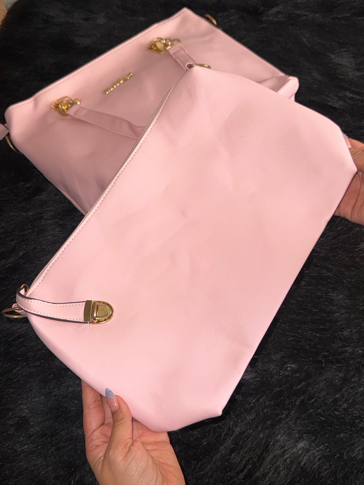 Set de bolsos color rosa