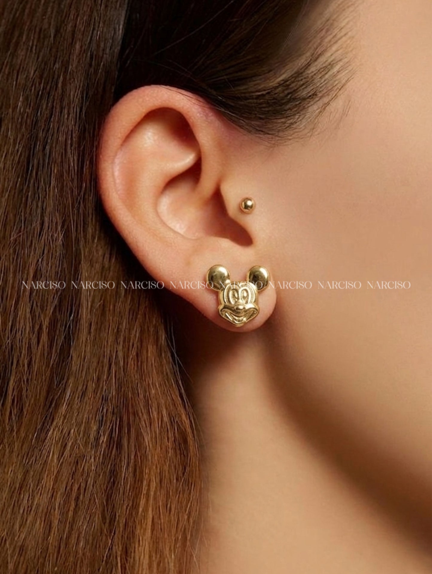 Aretes pequeños Mickey Mouse