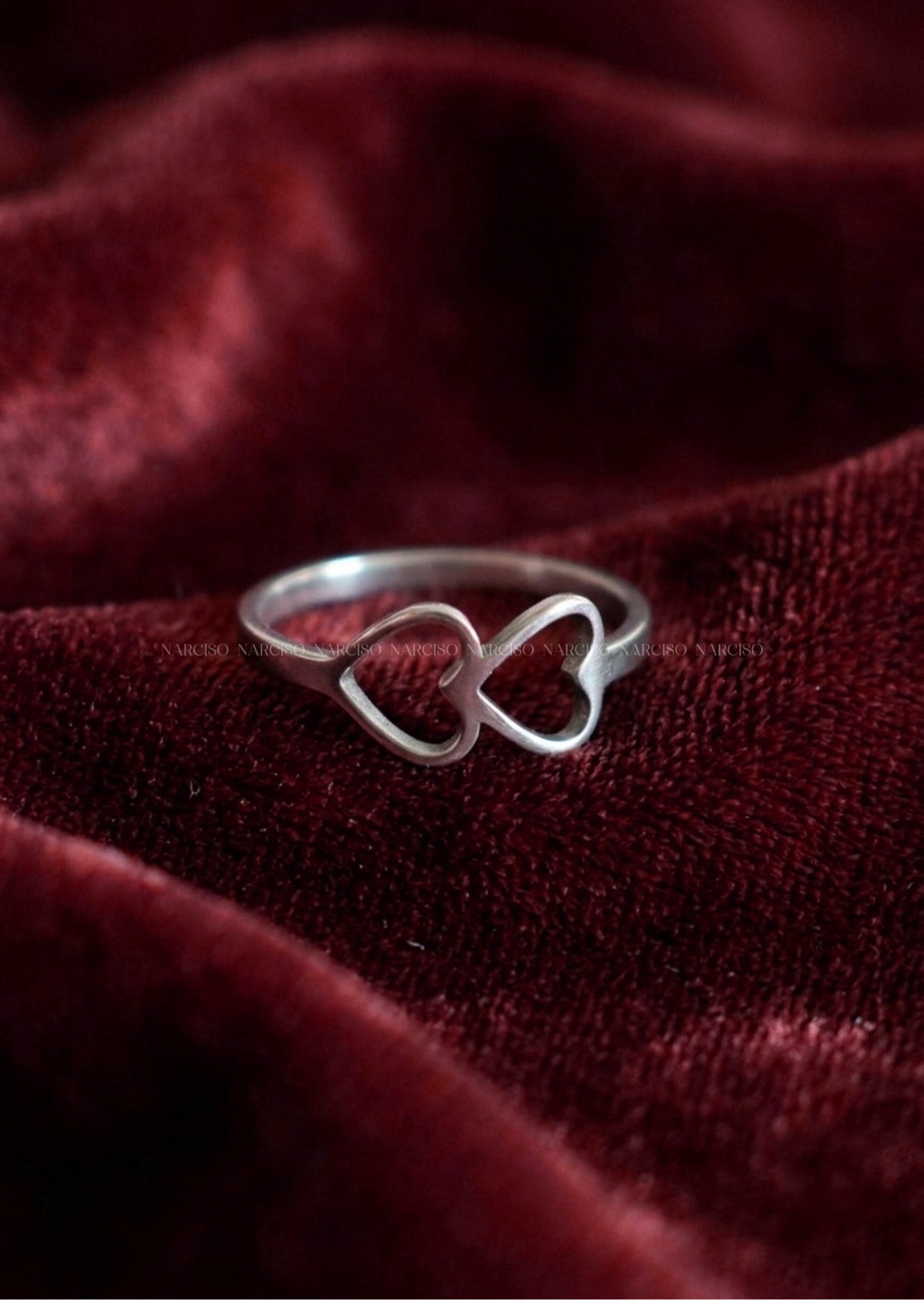 Anillo doble corazón