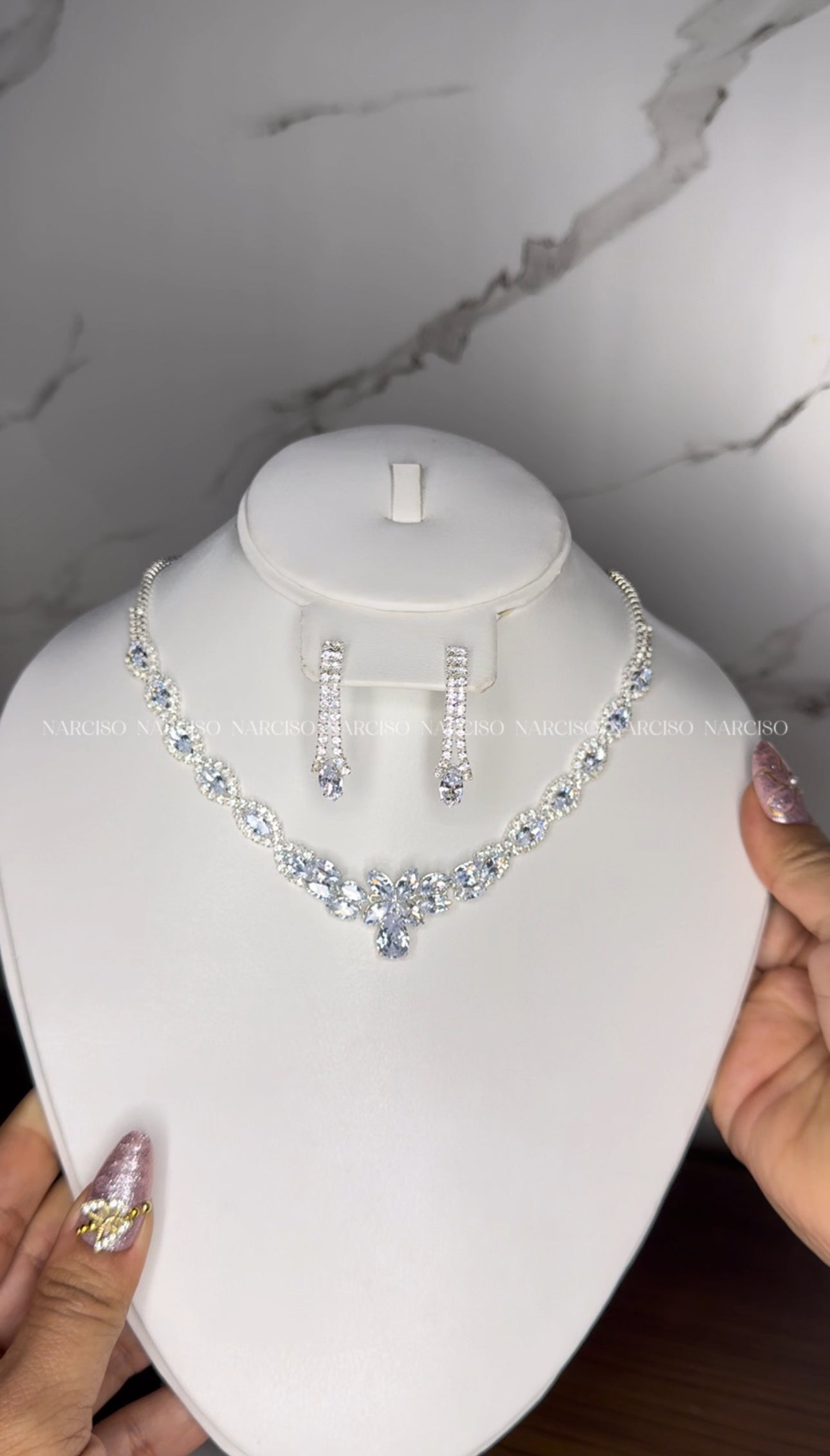 Set brillos plateado