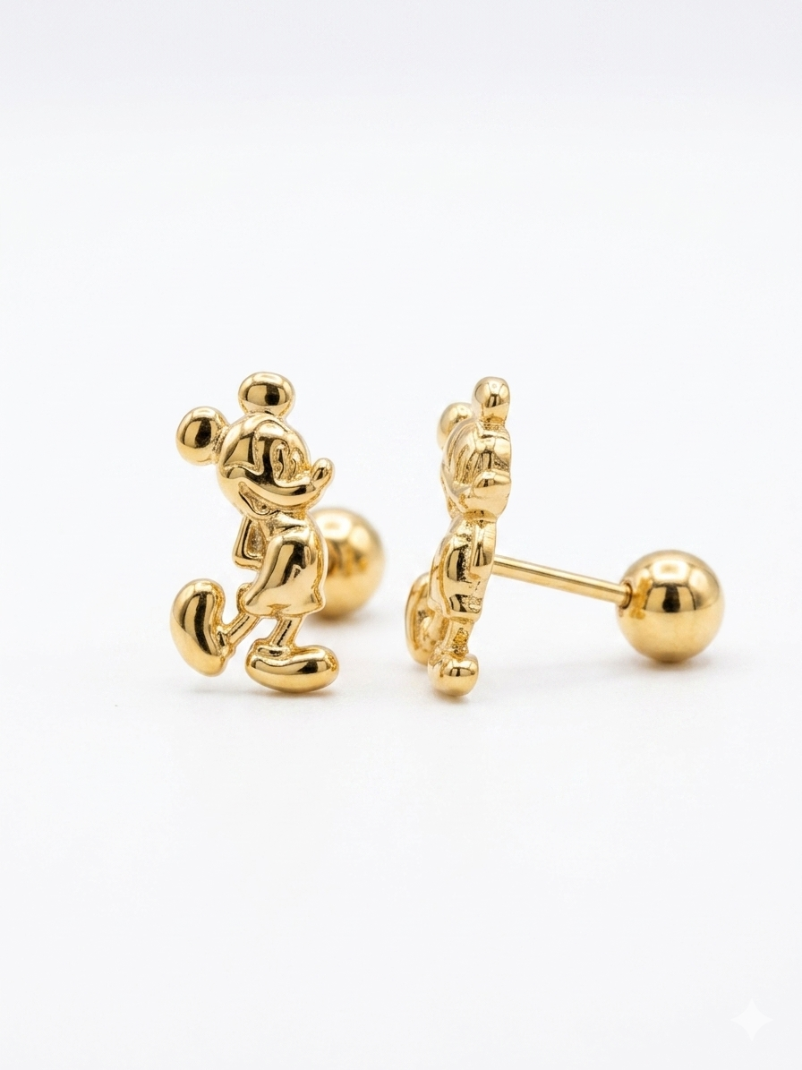 Aretes pequeños Mickey Mouse