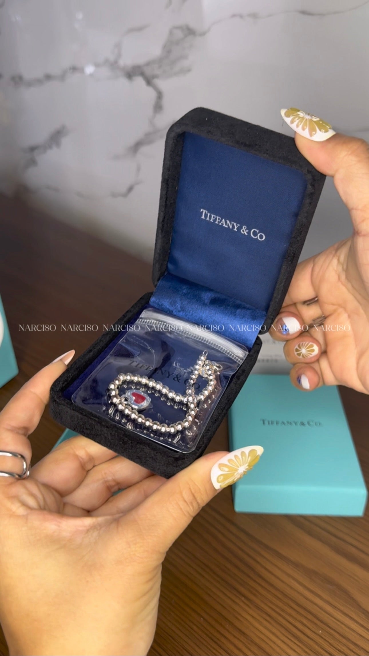 Pulsera Tiffany corazón rojo