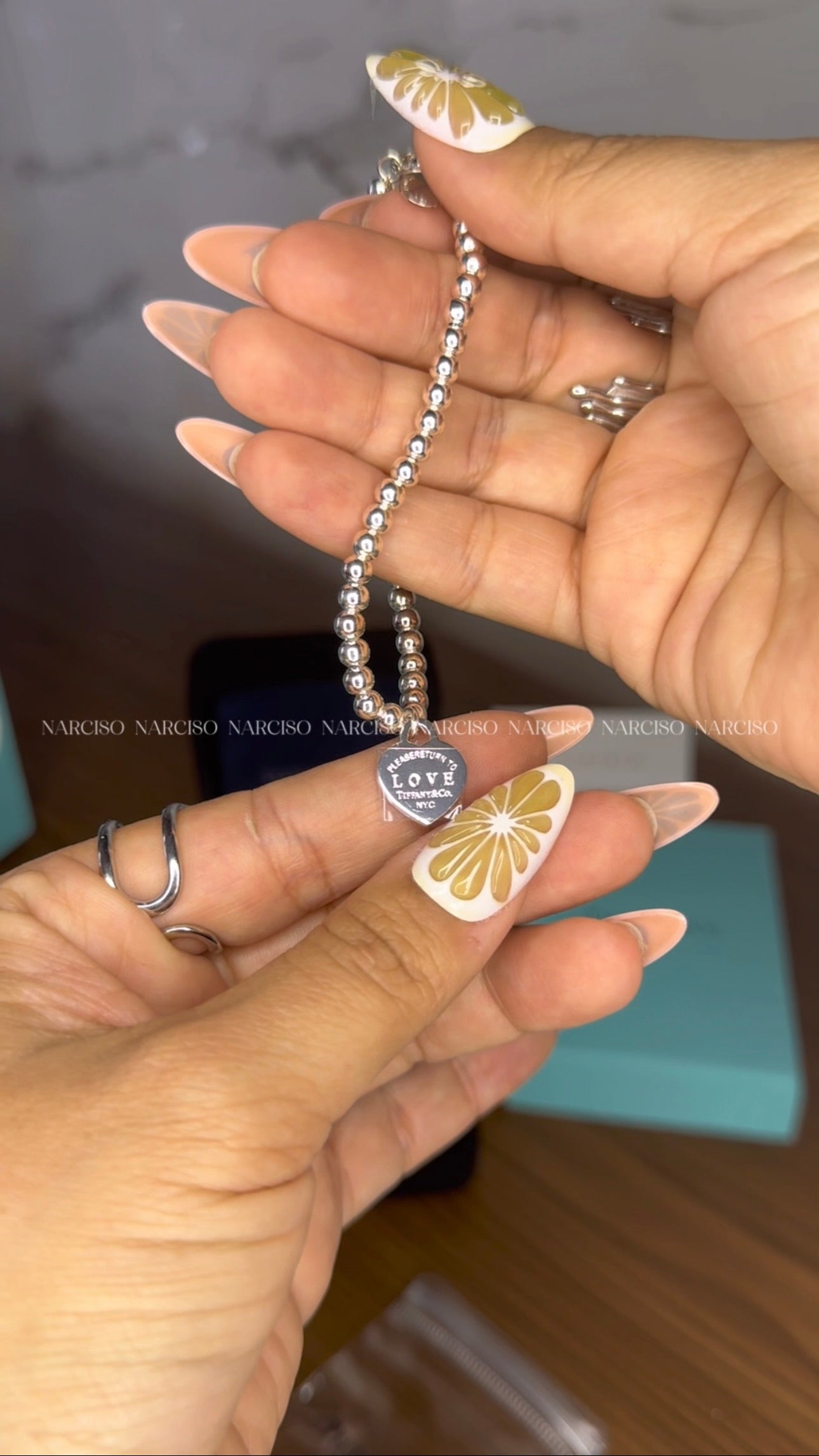 Pulsera Tiffany corazón rojo