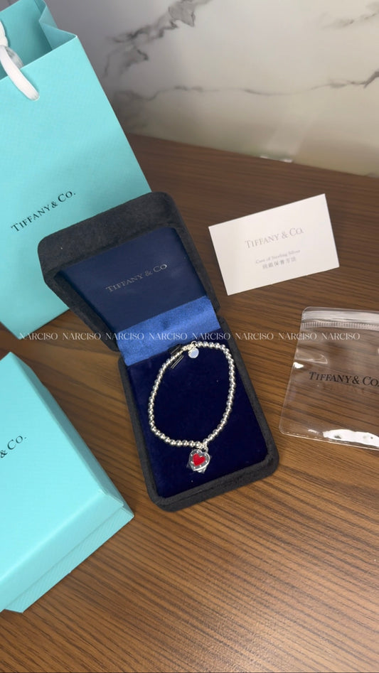 Pulsera Tiffany corazón rojo