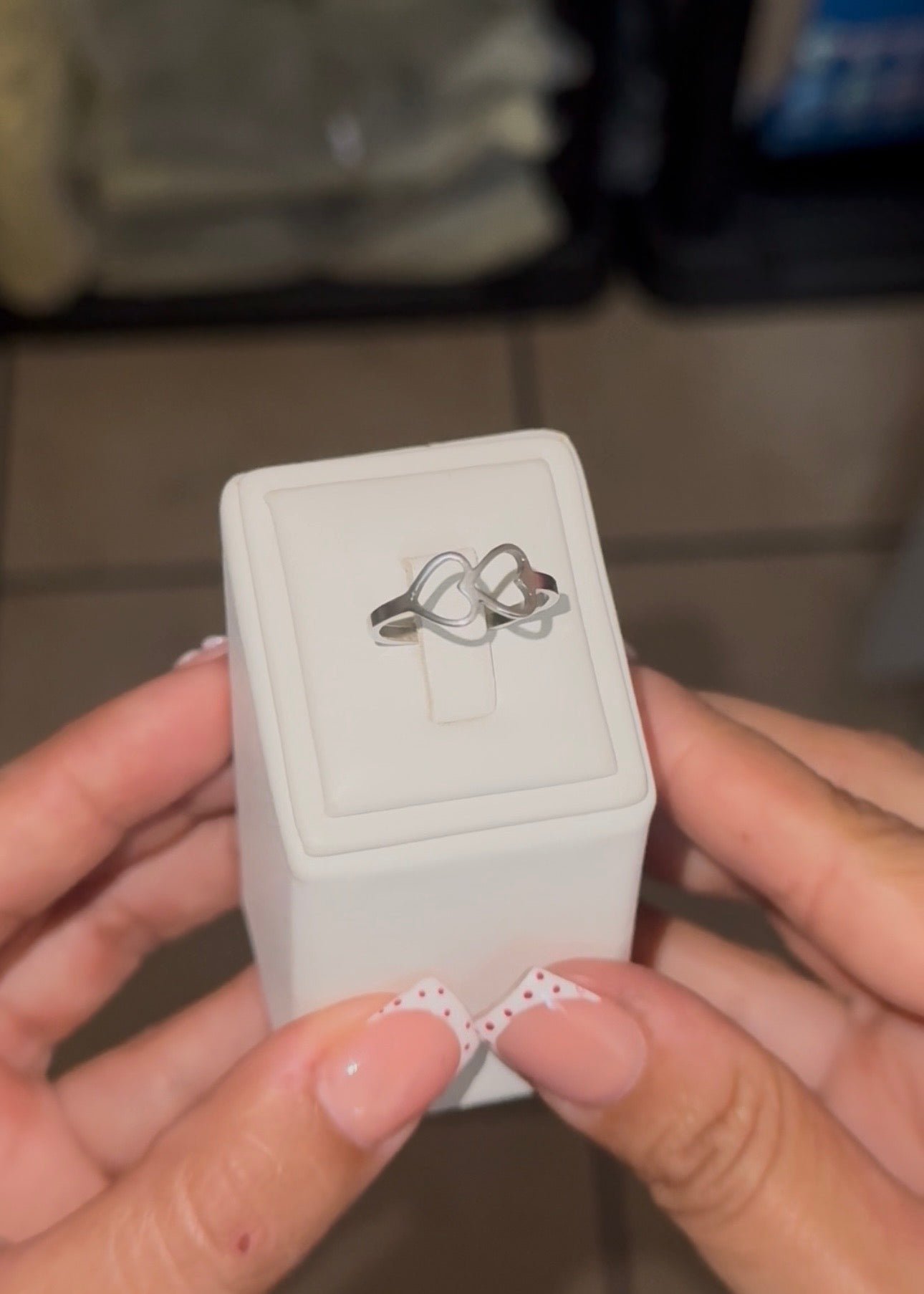 Anillo doble corazón