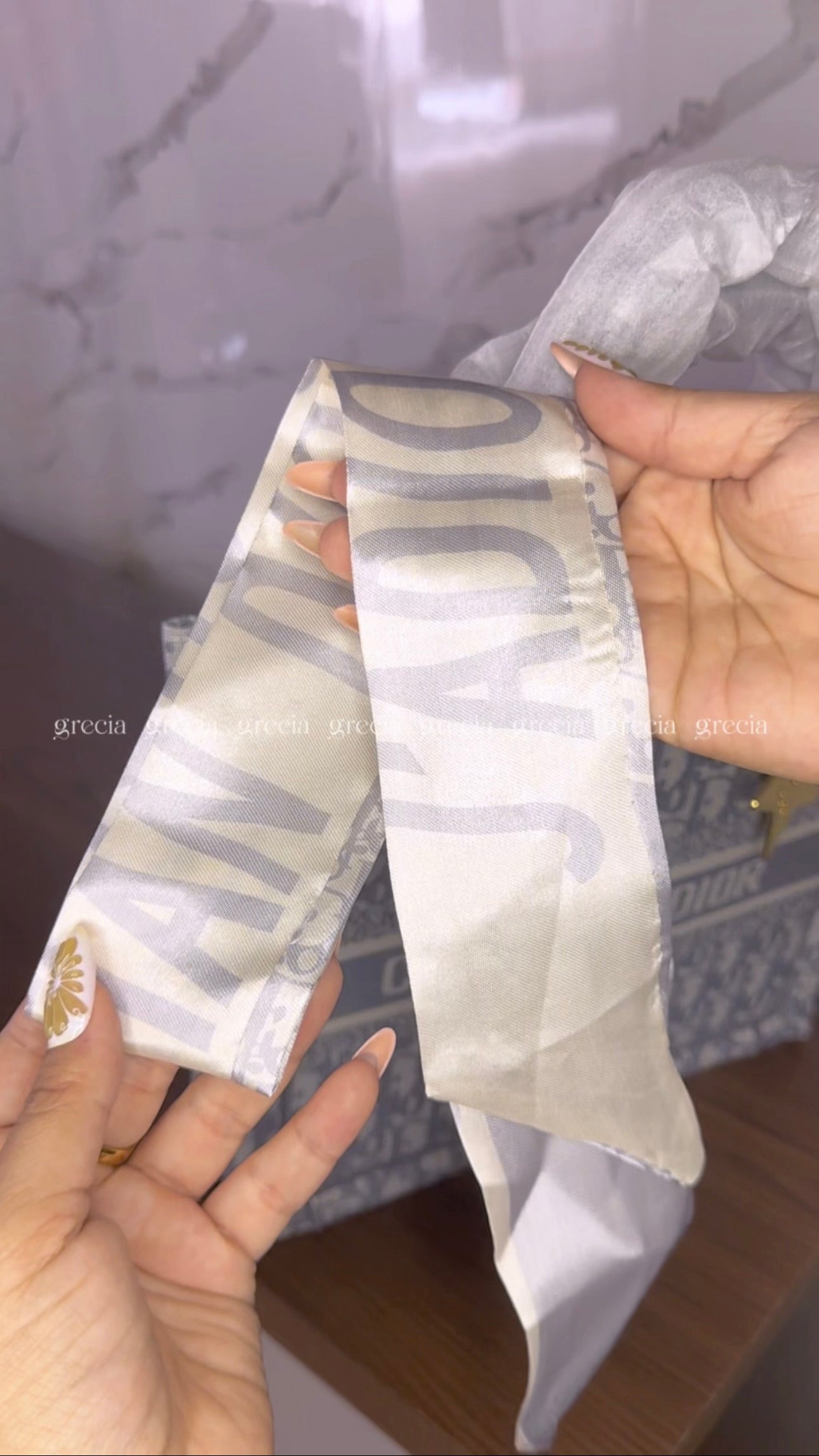 Dior Tote gris pequeña