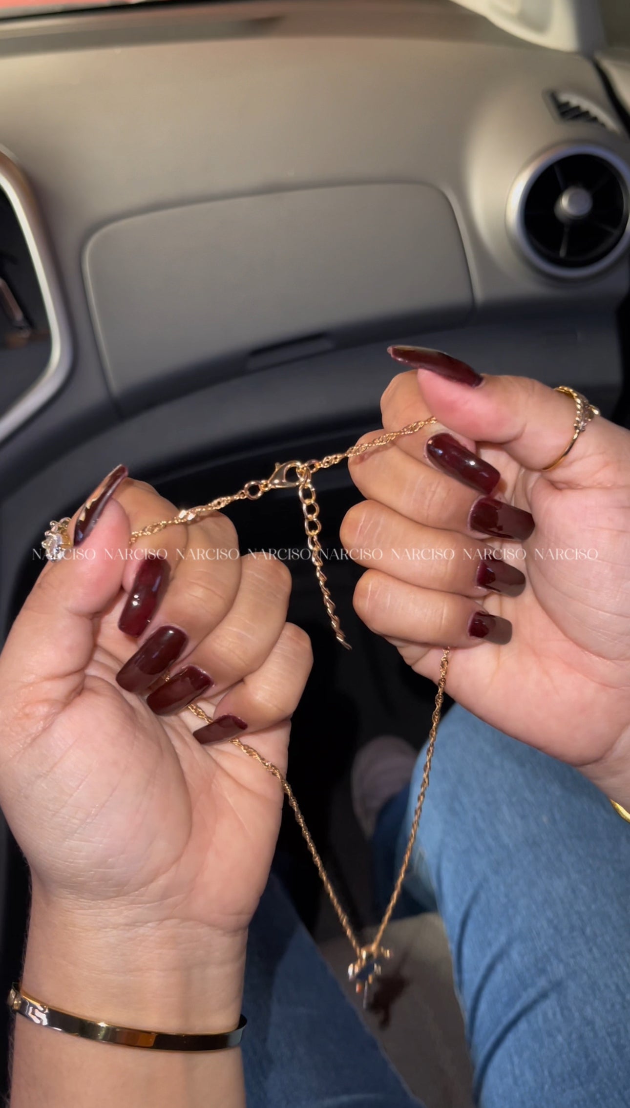 Collar espejo dorado Barbie