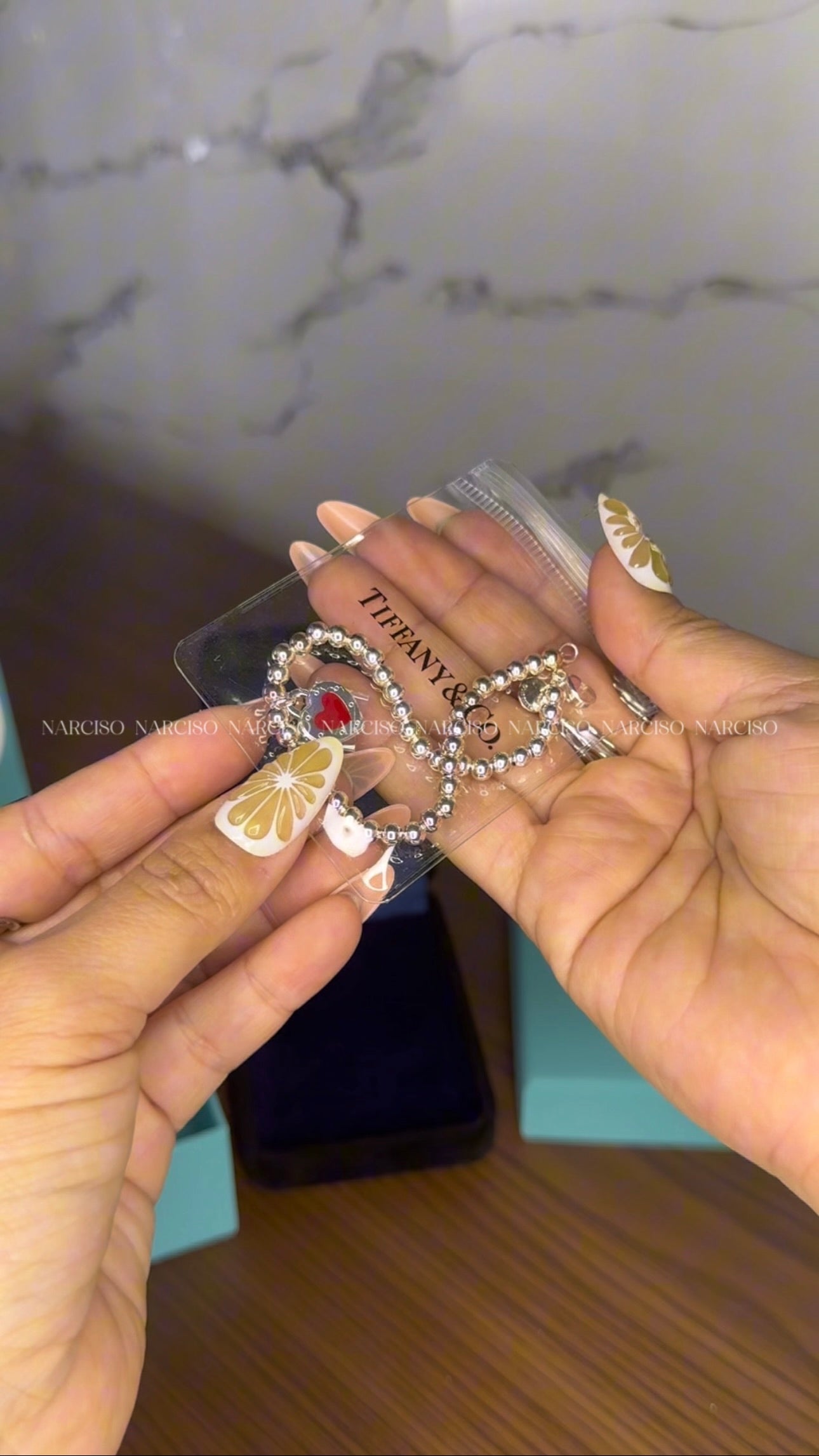 Pulsera Tiffany corazón rojo