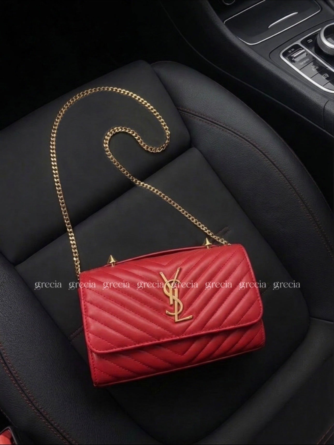 YSL rojo con dorado
