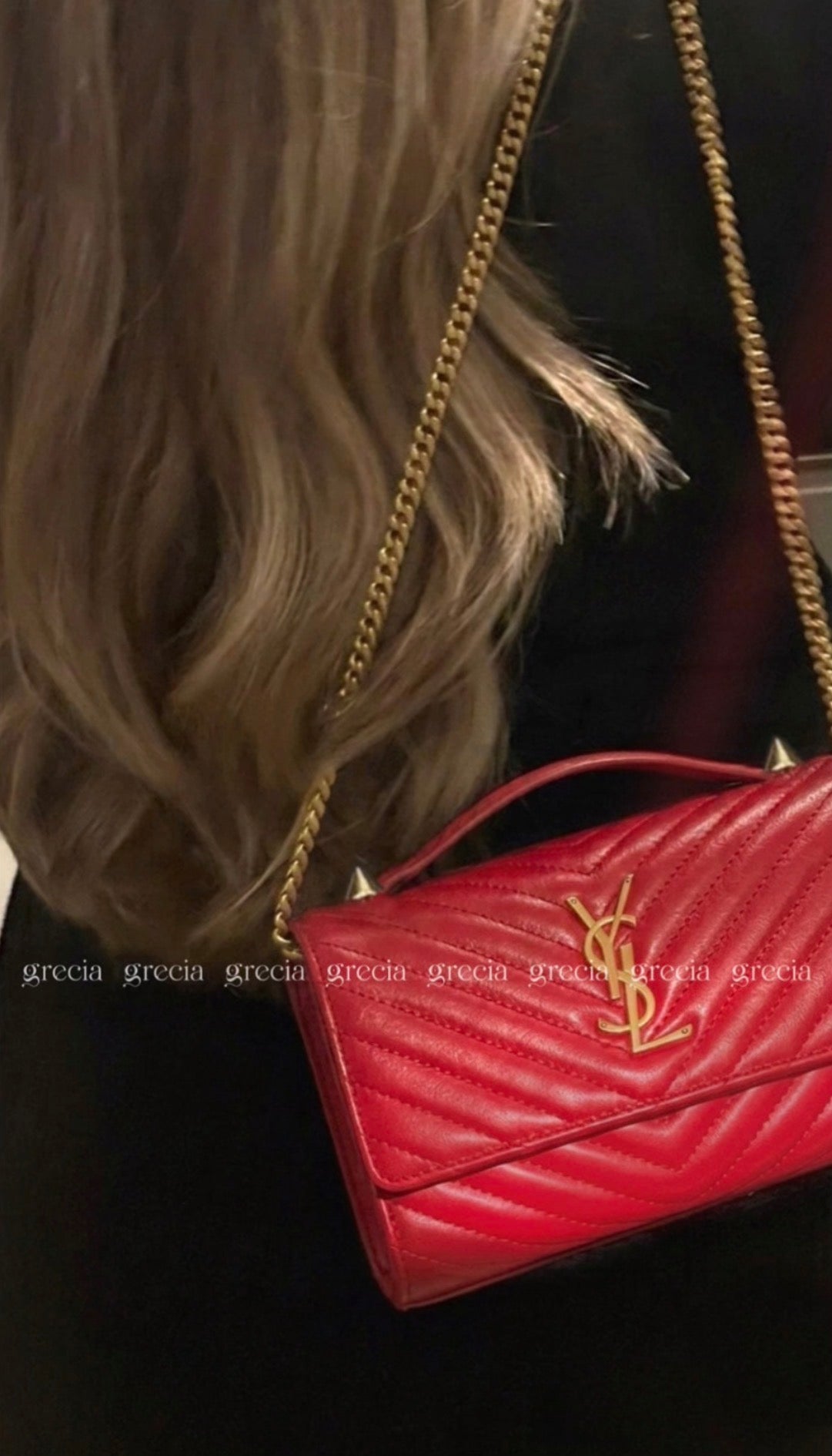 YSL rojo con dorado