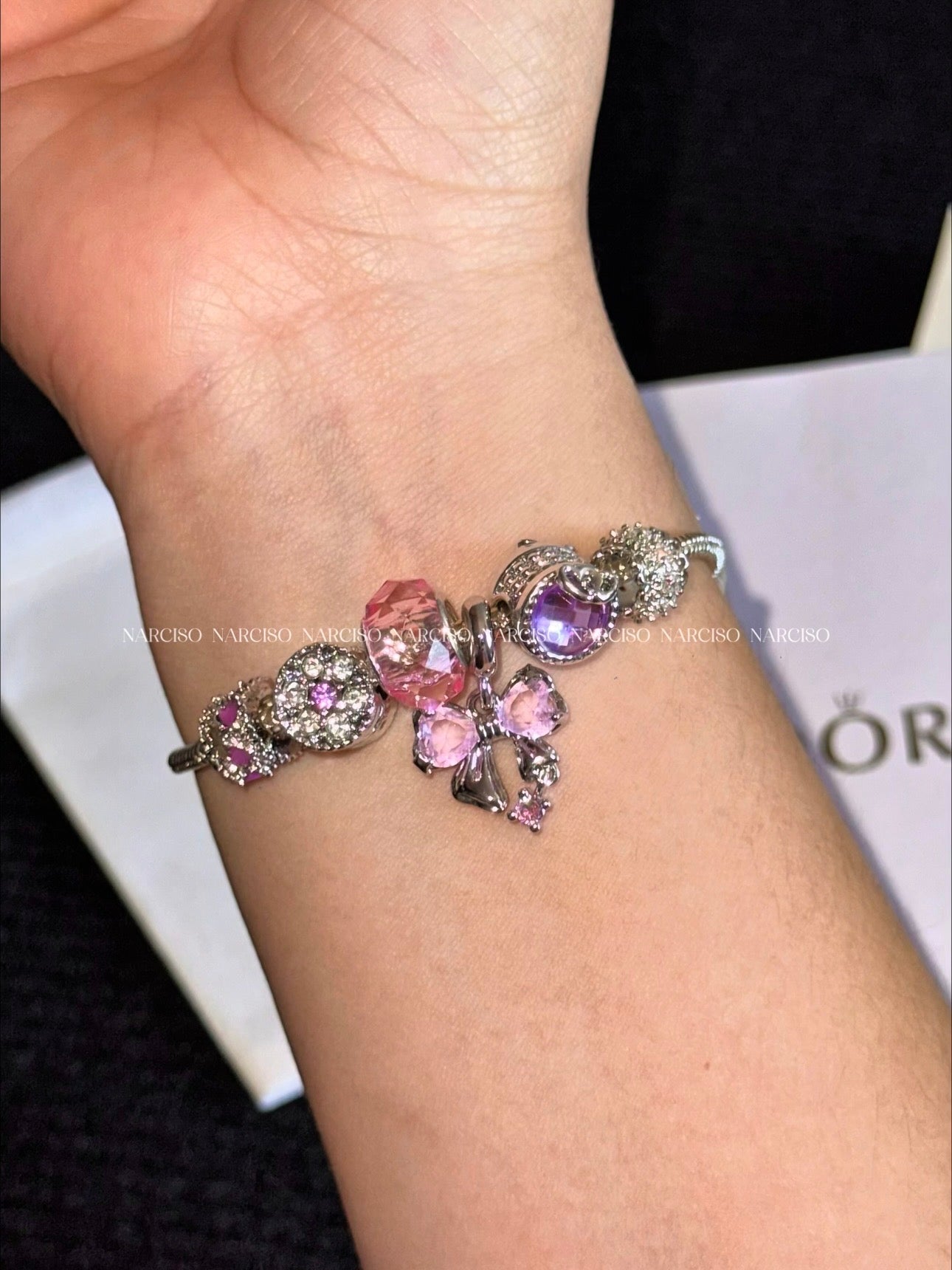 Pandora coquette lila y rosa